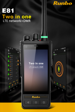 Runbo E81 สมาร์ทโฟน 4G, android 8 มาพร้อม วิทยุ VHF  DMR 4watt